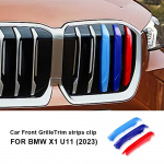 For BMW X1 U11 ABS Car Front Grille Stripes Covers Grid Strips Clips Trim cover Car Accessories For U11 2023
