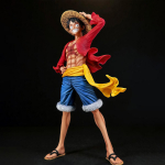 24cm One Piece Luffy Anime Kuju - GK Seisev Asend M&uuml;tsi Vajutav Mudel Skulptuur Poistele F&auml;nnidele Kogutav Uus Stiil valge