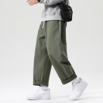 Jaapani t&auml;navar&otilde;ivad meeste Harajuku p&uuml;ksid meeste laia s&auml;&auml;rega p&uuml;ksid hip-hop elastne v&ouml;&ouml;koht lahtised sportlikud vabaaja dressip&uuml;ksid XXXL khaki