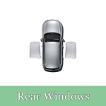 Leapmotor T03 2025 2024~ Autoklaasi P&auml;ikesekaitsekate P&auml;ikesekaitse Varjund Tuuleklaasi UV-vastane Visiir Kleebis Tarvikud Rear Windows gray