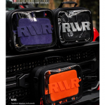 RVVR25 Veekindel Reguleeritav Kalastusrulli Hoiukott Ketrus- ja P&ouml;&ouml;rlevatele Rullidele 31cm x 13cm x 24cm lilla/must