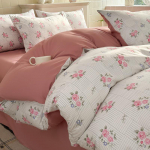 G5Z Kahekihiline Puuvillane Gaasist Tekikate Komplekt - Pestud Puuvillane Voodipesu &Uuml;li&otilde;pilaste &Uuml;hiselamusse Duvet Cover 150*200cm