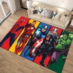 1 tk Marvel Avengers Superkangelaste piirkonnamatt, libisemiskindel p&otilde;himatt, koomiksitegelaste disain, pehme samet, ruumidekoratsioon, pestav 100cm by 120cm red