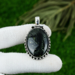 925 Sterling H&otilde;be Ovaalne Kambaba Jaspis V&auml;&auml;riskivi T&uuml;tar Bezel Elegantne Ripats