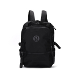 Lululemon New Crew 22L Br&auml;ndi logo T&otilde;mblukuga sulgemine Nailonist seljakott Unisex seljakott Must LU9B15S Black & Graphite Gray