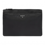 Prada H&otilde;bedane Kolmnurkne Logo Kaunistatud T&otilde;mblukuga Kangast Sidur Meeste sidur Must 2VN012_2E9S_F0002_B_BBA Basic Set (Bag+Dust Bag)