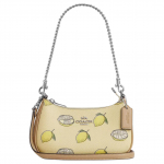 Coach Teri 20 Sidrunimustriga H&otilde;bedaste Metallosadega Kaetud L&otilde;uendist Crossbody &Otilde;lakott V&auml;ikesed Naiste Kotid Kollane CAL21-SVXUC Basic Set (Bag+Dust Bag)