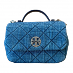 Tory Burch Willa Logo Tepitud Kitse Nahast &Otilde;lakott Naiste K&auml;ekotid Denim-Sinine 162958-426 Basic Set (Bag+Dust Bag)
