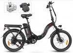 Samebike 2026 CY20 kokkupandav elektriline jalgratas, 36V 12Ah eemaldatav aku, 20-tolline, v&auml;lijalgratas. must