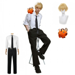 Denji Cosplay Kuradijahtija &Uuml;likond Anime Cosplay Kost&uuml;&uuml;m Halloween Koolifestivali Pidu T&auml;iskasvanu Kost&uuml;&uuml;m [Nou Foto] (&Uuml;likond, Denji, XL)