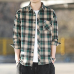 Ruuduline s&auml;rk Meeste avara rev&auml;&auml;riga top Design Sense vabaajas&auml;rk pikkade varrukatega jakk XXXXL