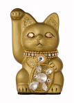 &Otilde;nnelik kass Ehted Kass T&otilde;stetud Parempoolne K&auml;pp Keraamiline &Otilde;nnelik Kass Soodne Feng Shui Kaunistus (S-SUURUS Kuldne) / _ Maneki-neko (jw_S Kuld)