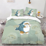 Mofusand Anime H&uuml;ljes Kass Voodipesu Komplektid Tekk Voodikate Tekk Tekikott Padjap&uuml;&uuml;r 2-3 Osaline Komplekt Toa Dekoor Kingitused EU Single 135x200cm