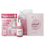Medicube PDRN Roosa Peptiidi Ampull Eriline Komplekt 30ml (Ampull 30ml + T&auml;itepudel 50ml + Geelpadi 2 tk) Ampoule 30ml + Refill 50ml + Gel Pad 2pcs white