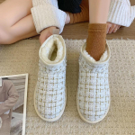 Naiste lumekingad uus l&uuml;hike vars lame tald pluss samet paksenenud soojad puuvillased kingad talv Botas de nieve para mujeres 36