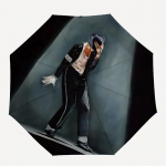 1 tk Michael Jacksoni Tantsiv Ikoon Automaatselt Kokkupandav Vihmavari - Kompaktne 8-ribiline Disain, Vastupidav Plastik & Raud, F104005