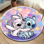 1 tk Love Stitch &uuml;mmargune vaip - libisemiskindel, masinpestav pol&uuml;estervaip elutoa ja magamistoa sisekujunduseks 100cm by 100cm white