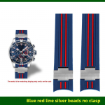 Naturaalsest kummist kellarihm 22 mm kumer Ulysse Nardin 263-10-3/93 263 DIVER jaoks Silikoonrihm Kokkupandav pandlaga Veekindlad k&auml;ev&otilde;rud 22mm for 44mm Dial