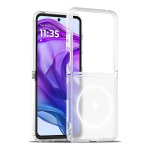 Mati naha tunnetusega l&auml;bipaistev telefoni&uuml;mbris Moto Razr 60 Ultra Plusile Magnetiline juhtmevaba laadimine Magsafe'i jaoks K&otilde;va kate Caque Moto Razr 60 purple