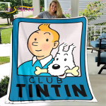 Tintini seiklused Multikas Pehme Palus Tekk, Flanellist Tekk Visketekk Elutoa Magamistoa Voodi Diivani Pikniku Katteks lastele 180x230cm