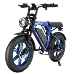 HiQiS uus maastiku elektriratas C200 48V 17,5AH aku maksimaalne s&otilde;iduulatus 90KM 1000W mootor 25km/h kiirus 20-tollised maastiku laiad rehvid Ebike 1000W 48V 17.5AH sinine