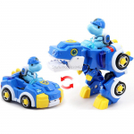 Suur Super Dino ABS Deformatsioonauto Dinosaurusm&auml;nguasjadeks Tegevuskujud SuperDino Transformatsioon Mecha Politseiauto/P&auml;&auml;stekopteri M&auml;nguasi