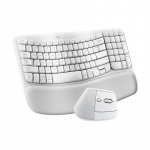 Logitech Wave Combo juhtmevaba ergonoomiline klaviatuuri ja hiire komplekt valge