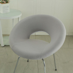 Lihtne elastne poolringikujuline toolikate Integreeritud seljatoega toolikate Suur veiniklaasitoolikate 1PC chair cover gray