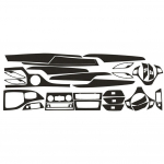 BMW X1 E84 2010-2015 jaoks 3D s&uuml;sinikkiust must muster Salongi DIY viimistlusdekal Salongi liistude dekoratsioon China Mainland