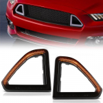 Esipamperi LED-v&otilde;revalgusti, kahev&auml;rviline, Ford Mustang 2015 2016 2017 jaoks smoke lens