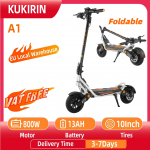 2026 Kukirin A1 T&auml;iskasvanute Elektriroller 800W Mootor 48V13Ah Aku Kokkupandav E-roller 10-tollised Vaakumpioneerid Linna liikumine EScooter Kukirin A1 800W48V13Ah-YY