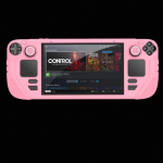 Steam Deck OLED m&auml;nguk&auml;siploki kaitsekate, libisemisvastane ja mugav t&auml;ielikult &uuml;mbritsev silikoonist pehme kest Only Protective Case roosa