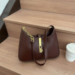 Yogodlns naiste PU-nahast kett Hobo &otilde;lakott Vintage &uuml;hev&auml;rviline t&otilde;mblukk T&auml;iesti sobiv pelmeenist kaenlaaluse kott 26.5x6x15.5cm valge