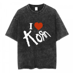 Korn Kolju Tiivad T&uuml;drukute Juuniorite Must Pesitud T-s&auml;rk Metall Gooti Rock T-s&auml;rgid Meeste Vintage &Uuml;lesuuruses T-s&auml;rgid S