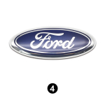Ford Metall K&otilde;ik Suurused Logo For Focus Mondeo Edge Ecosport Fiesta Fusion Tagumine Pagasiruumi Embleem Metallist Kate Kleebis M&auml;rk Klassikaline Sinine 14.5X5.8cm