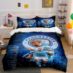 Manchester City voodipesukomplekt Voodipesu Tekikottide komplekt Tekikott Padjap&uuml;&uuml;rid Kodu sisustus (1 * Tekikott 2 * Padjap&uuml;&uuml;ri, ilma tekita) 135x200cm