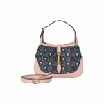 GUCCI Jackie 1961 L&otilde;uend Nahkdetailidega Poolkuu &Otilde;lakott &Otilde;lakott Mini Naiste Roosa Sinine Kollane Mitmev&auml;rviline Basic Set (Bag + Dustproof Bag)