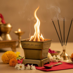 100% puhas messingist Havan Kund igap&auml;evaseks Pooja, Yagya ja Agnihotra jaoks | Antiikviimistlus Vedic Shloka graveeringuga | P&uuml;hade ja sissekolimise kingituskomplekt