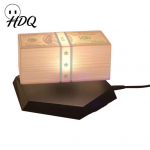 Puutetundlik LED-lamp, ujuv raha, magnetiline levitatsioon, sularaha, 360 kraadi p&ouml;&ouml;rlev laualamp, soe valgus, 3 v&auml;rvi/roheline, kontori, m&auml;ngutoa sisekujunduseks, kingitus US Plug A