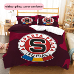 AC Sparta Praha Muster Voodipesu Tekikott Komplekt Kodu Kaunistamine Kingitus (1 * tekikott + 2 * padjap&uuml;&uuml;ri ilma s&uuml;damikuta) 135x200cm