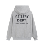 Piiri&uuml;lene Ameerika trendikas br&auml;nd GALLERY DEPT klassikalise kirjatr&uuml;kiga kapuutsiga kampsun meeste ja naiste high street kapuutsiga jope L white