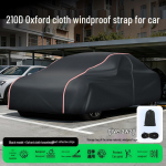 Tesla Model 3/Y P&auml;ikese- ja vihmakaitse autokate - Paks Oxfordi riie Single Layer Reflective Black