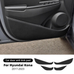 Hyundai Kona OS 2017-2023 Autoukse l&ouml;&ouml;givastane kaitsepadi Kaitseruumid Kattekleebis Autode Siseaksessuaarid Carbon Style black