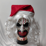 J&otilde;ulud Hirmutav Verine Terrifier 3 Cosplay Mask Juuste M&uuml;tsiga Kunst Klovn Lateksist Halloweeni Rekvisiidid Peo Kost&uuml;&uuml;mi Maskid red