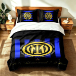 FC Internazionale Milano (41) 3-osaline komplekt sobiv magamistubadesse pehme ja mugav ideaalne kingitus perele ja s&otilde;pradele Sisaldab &uuml;hte tekikotti 135cmx200cm