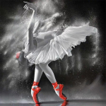 Ristpistega luige tantsupilt Kodukaunistuse kingitus T&auml;is&uuml;mmargune isetehtud teemantmaaling Tasuta ristpistes 30x30CM