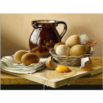 5D Teemantmaalid Munad ja purgid Kodukaunistus Rhinestones Seinakleebis Tikand 20X30CM