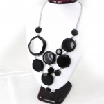 Les Tr&eacute;sors De Lily [G8711] - Collier Cr&eacute;ateur 'Sissi' noir must