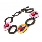 NOA [H8854] - Bracelet Cr&eacute;ateur 'M&eacute;lusine' rose orange oranž