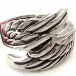 Bague 'Les Ailes d'Ange' argent&eacute; 50 h&otilde;be